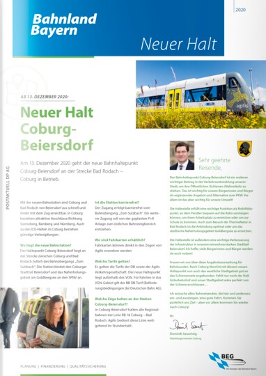 Neuer Halt Coburg-Beiersdorf